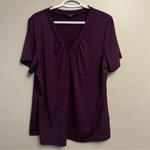 2X Addition Elle purple V neck blouse